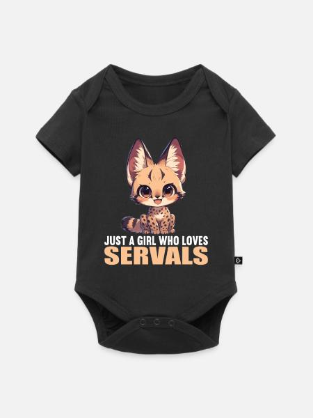 Servale Serval - Baby Premium Kurzarmbody - Schwarz