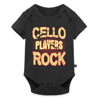 Cello Players Rock - Baby Premium short-sleeve bodysuit - black - Front