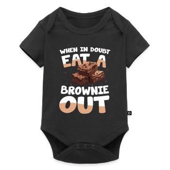 When In Doubt Eat A Brownie Out für einen - Baby Premium Kurzarmbody - Schwarz - Vorne