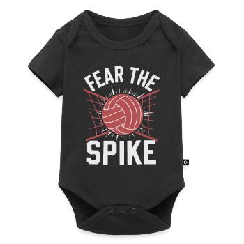 Joueur De Volley-ball Et Fan Spike Service - Body à manches courtes Premium Bébé - noir - Devant