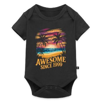 Awesome Since 1999 Beach Sunset - Baby Premium short-sleeve bodysuit - black - Front