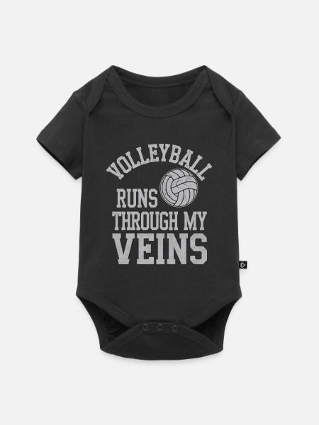 Volleyballspieler Und Fan Spike Servieren - Baby Premium Kurzarmbody - Schwarz