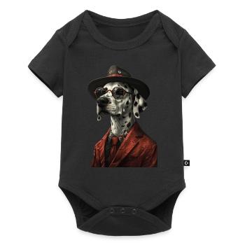 Dalmatiner - Baby Premium Kurzarmbody - Schwarz - Vorne