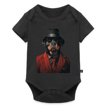 Rottweiler - Baby Premium Kurzarmbody - Schwarz - Vorne
