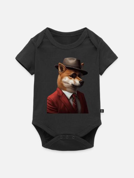 Shiba Inu - Baby Premium Kurzarmbody - Schwarz
