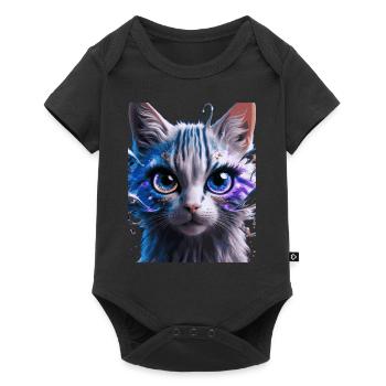 Space Cat - Baby Premium short-sleeve bodysuit - black - Front
