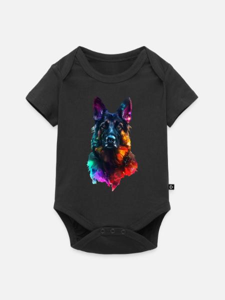 Deutscher Schäferhund - Baby Premium Kurzarmbody - Schwarz