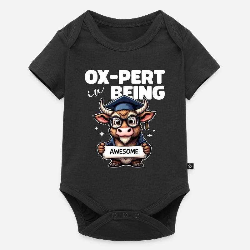 OX PERT DANS ÊTRE GÉNIAL - Body à manches courtes Premium Bébé - noir