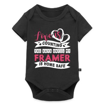 Framer I Love My Framer - Baby Premium short-sleeve bodysuit - black - Front