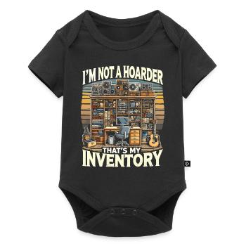 Ich bin kein Hamsterer, das ist mein Inventar - Baby Premium Kurzarmbody - Schwarz - Vorne