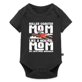 Achterbahn Mama Mehr Adrenalin Spaß - Baby Premium Kurzarmbody - Schwarz - Vorne