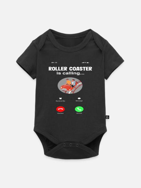 Achterbahn Ruft, Folge Dem Ruf - Baby Premium Kurzarmbody - Schwarz