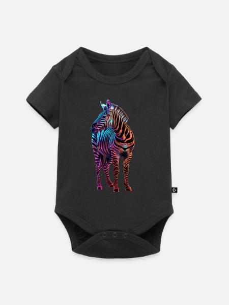 Zebra - Baby Premium Kurzarmbody - Schwarz