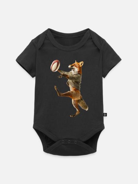 Fuchs - Baby Premium Kurzarmbody - Schwarz