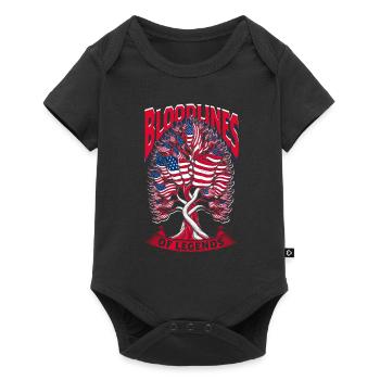 Généalogie Généalogie Américain États-Unis - Body à manches courtes Premium Bébé - noir - Devant