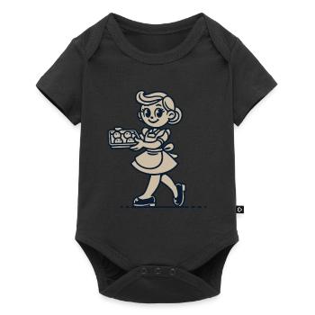 Cuisinier joyeux avec des biscuits - Body à manches courtes Premium Bébé - noir - Devant