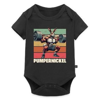 Pumpernickel Rabbit Entraîneur de fitness Bodybuilder - Body à manches courtes Premium Bébé - noir - Devant