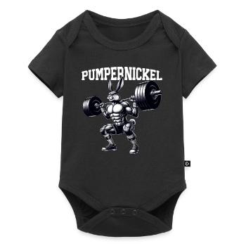 Pumpernickel Rabbit Entraîneur de fitness Bodybuilder - Body à manches courtes Premium Bébé - noir - Devant