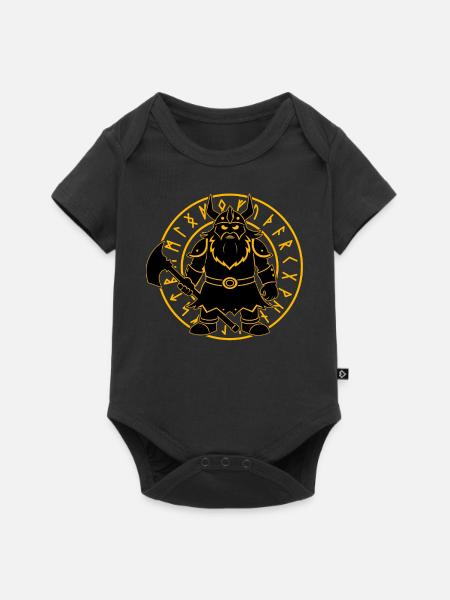 Wikinger - Baby Premium Kurzarmbody - Schwarz