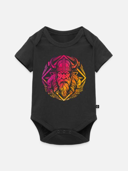 Wikinger - Baby Premium Kurzarmbody - Schwarz
