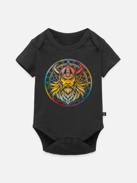 Wikinger - Baby Premium Kurzarmbody - Schwarz