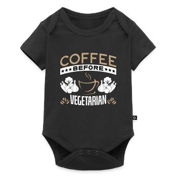 Vegetarian Coffee Before Nutritionist Coffee Lover - Baby Premium short-sleeve bodysuit - black - Front