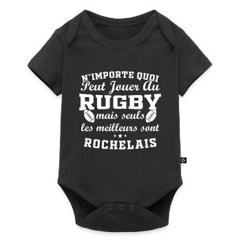 Rugby La Rochelle supporter rochelais club rugby - Body à manches courtes Premium Bébé - noir - Devant