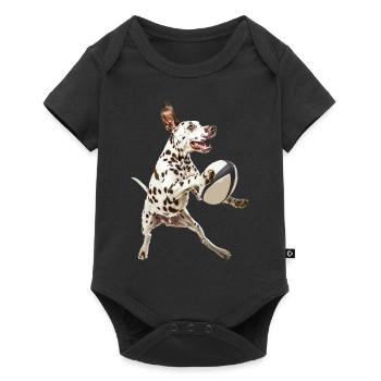 Dalmatiner - Baby Premium Kurzarmbody - Schwarz - Vorne