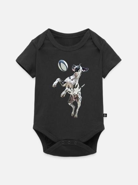 Deutsche Dogge - Baby Premium Kurzarmbody - Schwarz