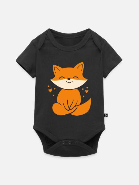 Fuchs - Baby Premium Kurzarmbody - Schwarz