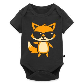 Fuchs 18 - Baby Premium Kurzarmbody - Schwarz - Vorne