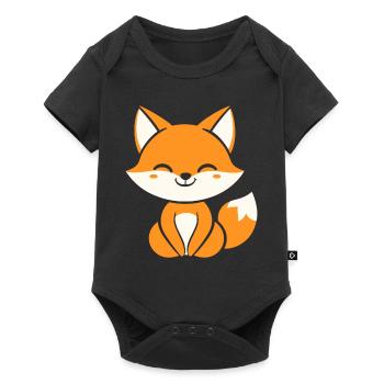 Fuchs - Baby Premium Kurzarmbody - Schwarz - Vorne