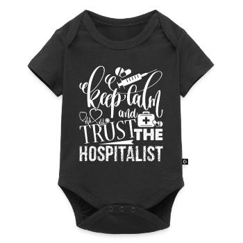 Hacker Keep Calm and Hack On - Baby Premium short-sleeve bodysuit - black - Front