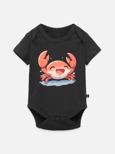 Krabbe Krabben - Baby Premium Kurzarmbody - Schwarz