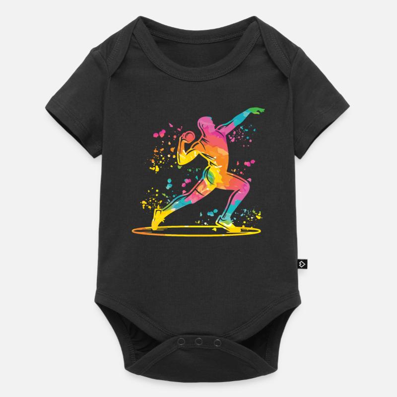Lanceur de poids Colorsplash Lancer de poids - Body à manches courtes Premium Bébé - noir