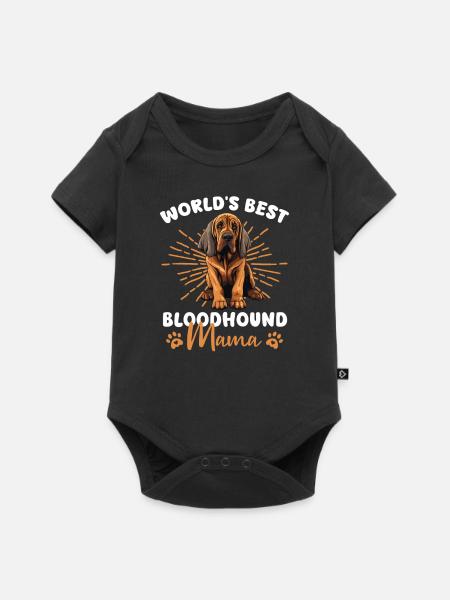 Bloodhound Groovy Bloodhound Mama - Baby Premium Kurzarmbody - Schwarz