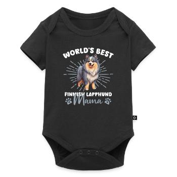 Finnish Lapphund Groovy Lapphund Mom - Baby Premium short-sleeve bodysuit - black - Front