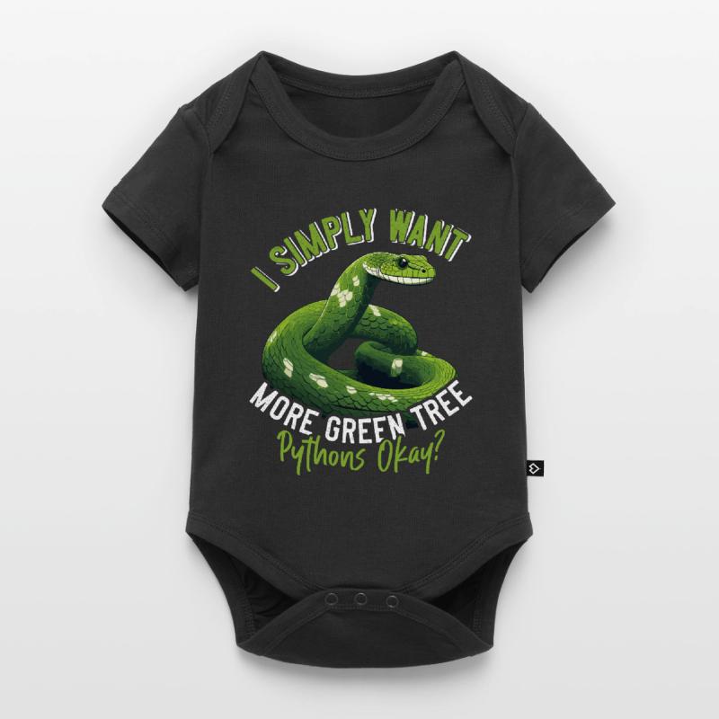 Green Tree Python Baby Premium short-sleeve bodysuit