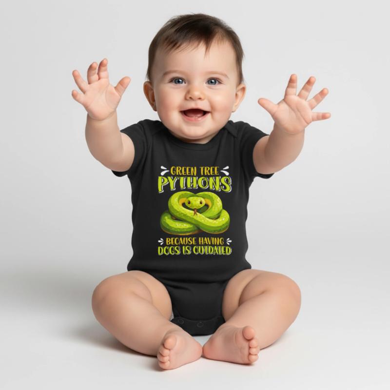 Green Tree Python Baby Premium short-sleeve bodysuit