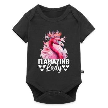 Flamazing Lady - Pink Flamingo Lover Flamingo Girl - Baby Premium short-sleeve bodysuit - black - Front