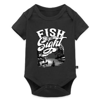 Bogenfischen Bogenangeln Fish In the Sight - Baby Premium Kurzarmbody - Schwarz - Vorne