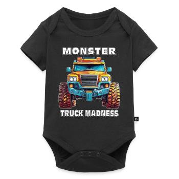 AUTO MONSTER TRUCK MADNESS - Baby Premium Kurzarmbody - Schwarz - Vorne