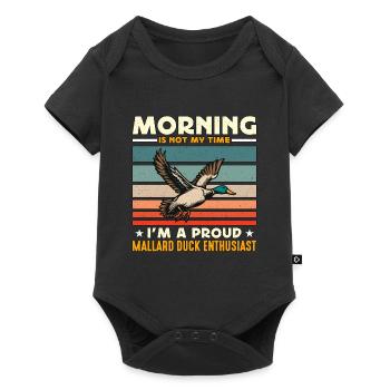 Le matin du canard colvert n’est pas mon heure à chasser le canard - Body à manches courtes Premium Bébé - noir - Devant