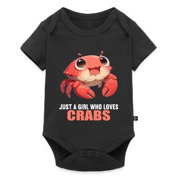 Krabbe Krabben - Baby Premium Kurzarmbody - Schwarz - Vorne