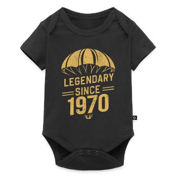 Legendary Since 1970 - Skydiver Birthday Vintage - Baby Premium short-sleeve bodysuit - black - Front