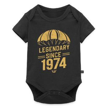 Legendary Since 1974 - Skydiver Birthday Vintage - Baby Premium short-sleeve bodysuit - black - Front