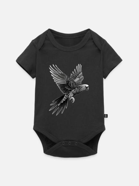 Sittiche - Baby Premium Kurzarmbody - Schwarz