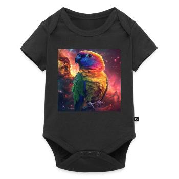 Sittiche - Baby Premium Kurzarmbody - Schwarz - Vorne