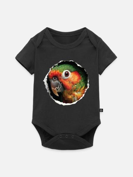 Sittiche - Baby Premium Kurzarmbody - Schwarz