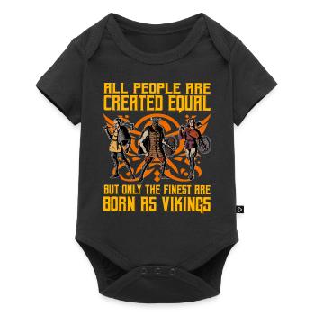All people are created equal but only the finest - Baby Premium short-sleeve bodysuit - black - Front